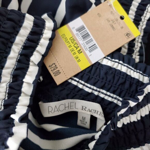 Rachel Rachel Roy Turtleneck Top Striped cropped M new - Picture 5 of 7